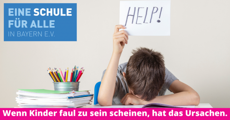 Blogbeitrag: Wenn Kinder faul zu sein scheinen, hat das Ursachen.