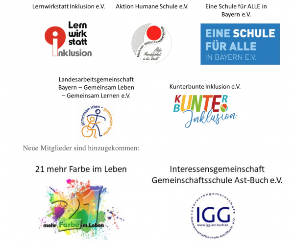 Bündnis Gemeinschaftsschule Bayern - Logos der Mitgliedsorganisationen